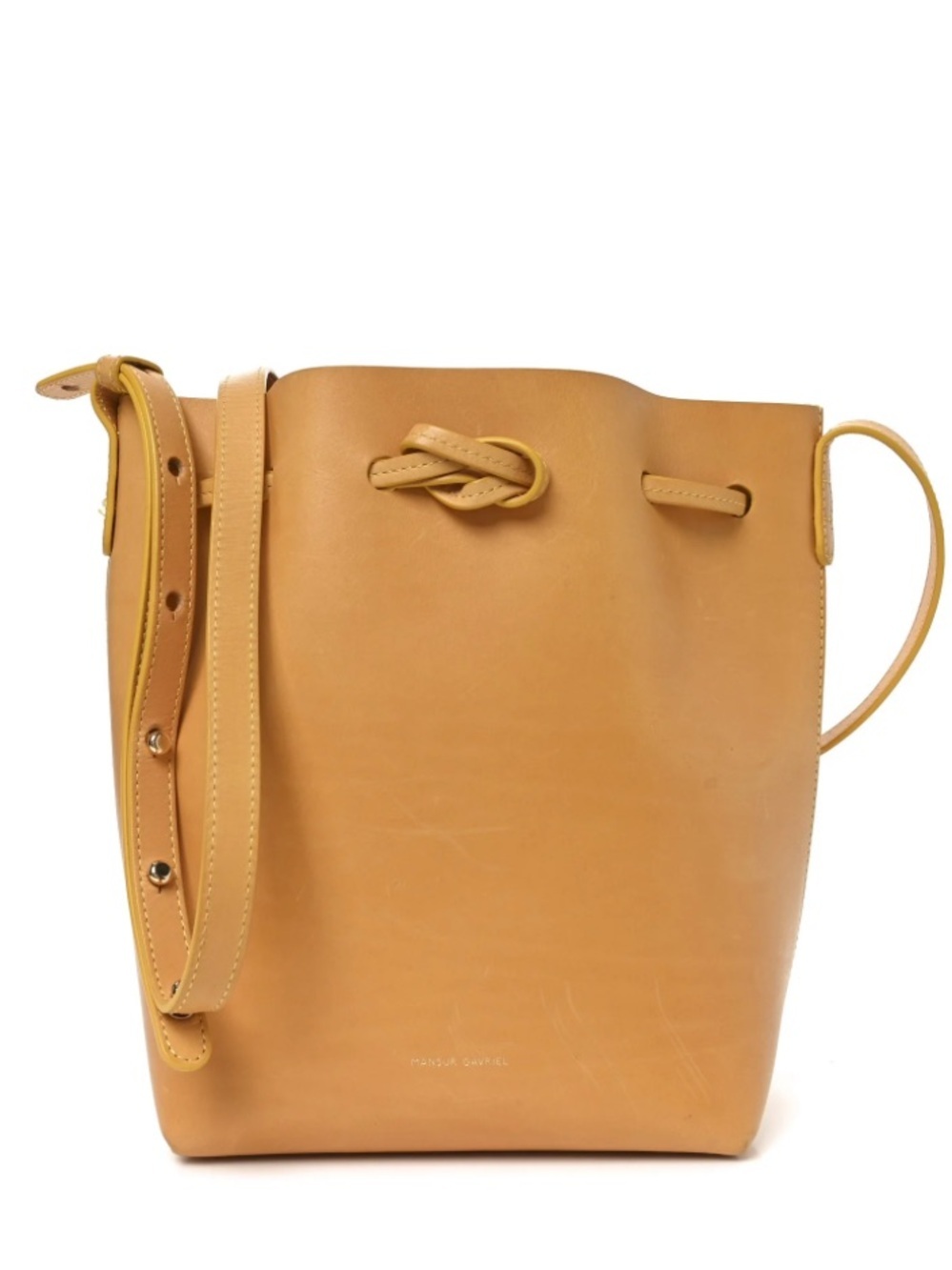 Mansur Gavriel Calfskin Mini Bucket Bag Sun